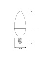 Лампа светодиодная E14, 9 Вт, 80 Вт, 220 В, свеча, 4500 К, нейтральный белый свет, Ergolux, 13168 - фото 2