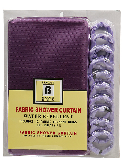 Штора для ванн 180х180 см, ПЭ, Бордовый однотонный, с кольцами, Y4-11144