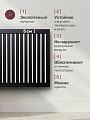 Экран для радиатора, МДФ, 1200х600 мм, черный DE LUXE, реечный, Стильный Дом - фото 2