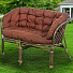 Мебель садовая Мальдивы, коричневая, стол, 2 кресла, 1 диван, подушка коричневая, AI-1808001 - фото 4