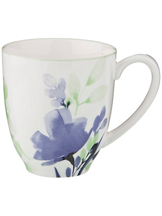 Кружка фарфор, 400 мл, Aquarelle, Bronco, 410-107, голубая