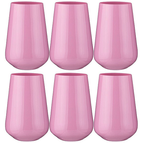 Набор стаканов "sandra sprayed pink" из 6 шт. 380 мл. высота 12,5 см, 674-721