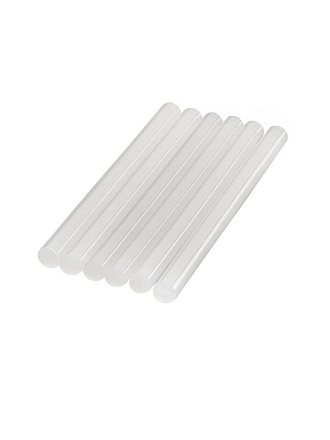 Стержни клеевые для пистолетов 6 шт, диаметр 7х150 мм, прозрачные, Политех, 9050115