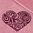 Полотенце банное 50х90 см, 100% хлопок, 420 г/м2, Романтичное сердце, подарочная упаковка, пудровая роза, Китай, DH-5 - фото 2