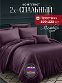 Постельное белье 2-спальное, простыня 200х220 см, 2 наволочки 70х70 см, пододеяльник 175х215 см, Майская ночь, страйп-полисатин, фиолетовый, 20/007-PSS/MAY