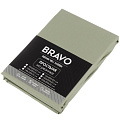 Простыня евро, 200 х 200 см, 100% хлопок, поплин, оливка, на резинке, Bravo, 6229-1