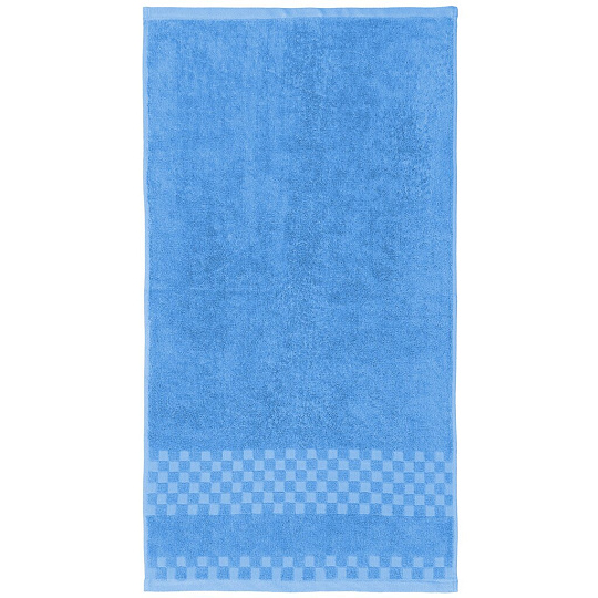 Полотенце банное 50х90 см, 100% хлопок, 550 г/м2, Chess Jacquard, Anilsan, ярко-голубое, Турция, 17-41395090