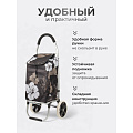 Тележка хозяйственная 101х42х35 см, металл, полиэстер, 43 л, черная, с сумкой, складная, A150020 - фото 5