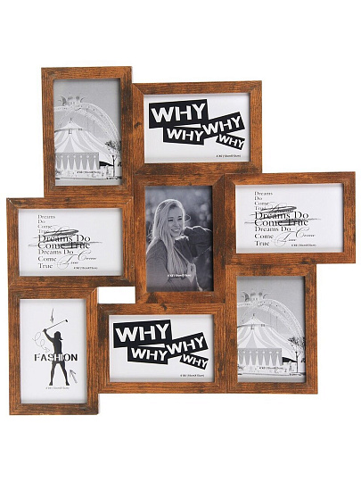 Фоторамка-коллаж на 8 фото, 45х46 см, фото 10х15 см, МДФ, Y4-6746