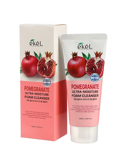 Пенка для умывания Ekel, Foam Cleanser, для всех типов кожи, 100 мл, с экстрактом граната