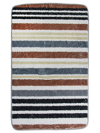 Коврик для ванной и туалета, 0.5х0.8 м, микрофиб, полосатый, Y4-9950
