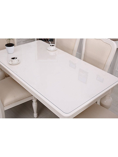 Клеенка Silvano, Crystal, 1.35х60 м, силикон, прозрачная, 0.2 мм, RF002