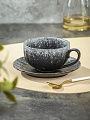 Чайная пара керамика, 2 предмета, на 1 персону, 220 мл, Полночь, Y4-8982 - фото 3