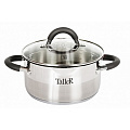 Кастрюля нержавеющая сталь, 3.1 л, крышка стекло, Taller, Телфорд, 7193, индукция