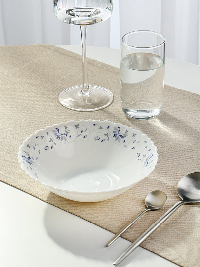 Салатник стеклокерамика, круглый, 19х6 см, 0.7 л, Эдем, Daniks, 292683