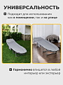 Раскладушка 190х66х30 см, 200 кг, L020037, мягкая, металл, ткань, матрас в комплекте, серая - фото 4