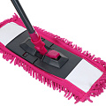 Швабра плоская, микрофибра, 130х41х13 см, фуксия, телескопическая ручка, графит, Марья Искусница, KD-17-F19-234 - фото 2