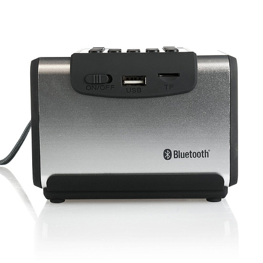 Акустическая система First, FA-1920-1-BA, выход AUX, USB, слот для карты, Bluetooth, черный, серебристая