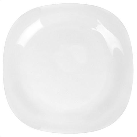 Тарелка обеденная, стеклокерамика, 26 см, квадратная, Carine White, Luminarc, D2367/5922/H5604/N6804, белая