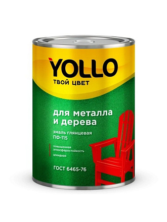 Эмаль Yollo, ПФ-115, для внутренних и наружных работ, алкидная, глянцевая, бирюзовая, 0.9 кг