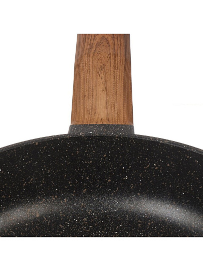 Сковорода литой алюминий, 24 см, антипригарное покрытие, Гардарика, Мегалит 18, soft-touch, 1024-18