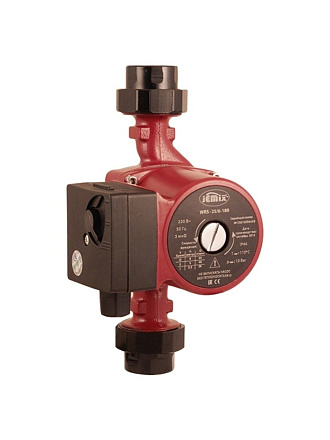 Насос циркуляционный, Jemix, 1 '', 100 Вт, максимальный напор 6 м, 3.3 м³/ч, с кабелем, ЦН-25/6-180