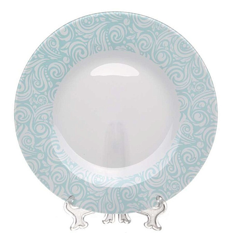 Тарелка обеденная, стекло, 26 см, круглая, Бриз, Pasabahce, 10328SLBD81