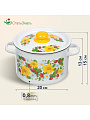 Кастрюля эмалированная сталь, 4.5 л, крышка сталь, СтальЭмаль, 1с17с, в ассортименте, индукция - фото 3