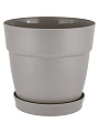 Горшок напольный для цветов пластик, 48 л, 46.5 см, универсальный, поддон на колесах, французский платан, InGreen, Villa de Fiori, IG660610105