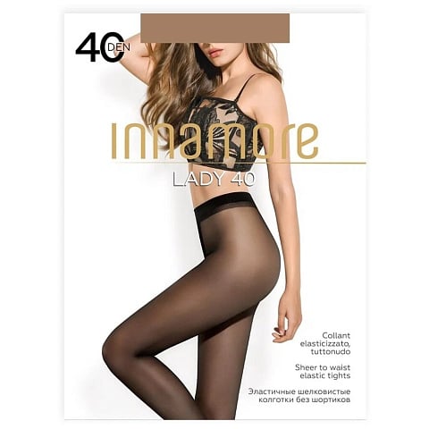 Колготки Innamore, Lady, 40 DEN, р. 5, daino/загар, без шортиков, прозрачные c плоским швом