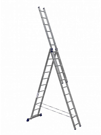 Лестница 3 секции, 11 ступеней, алюминий, 7.3 м, 150 кг, Alumet, 5311