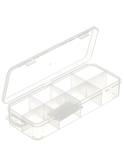 Ящик-органайзер для инструмента, 20х8х3.5 см, пластик, Bartex, 8 ячеек, с подвесом, 27803550512