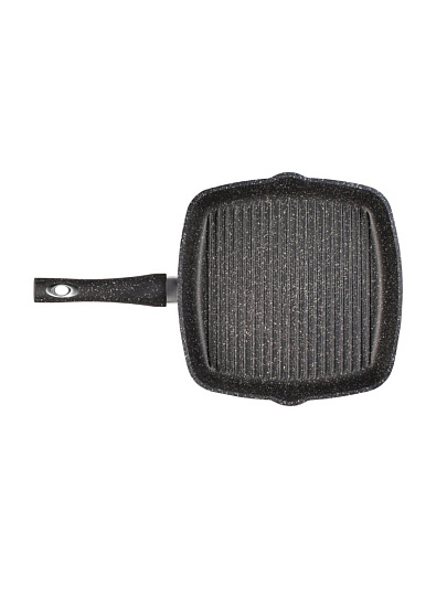 Сковорода-гриль литой алюминий, 28 см, антипригарное покрытие, Горница, Гранит, квадрат, сг285аг