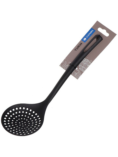 Шумовка нейлон, с прорезями, навеска, черная, Daniks, Turin, YW-KT309-6