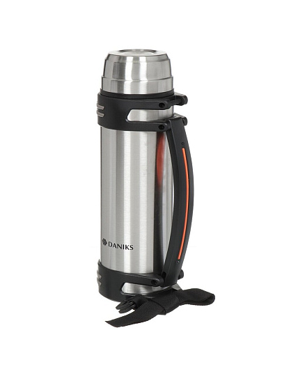 Термос нержавеющая сталь, 2 л, универсальная горловина, Daniks, колба нержавеющая сталь, серебристый, SL-200NGL