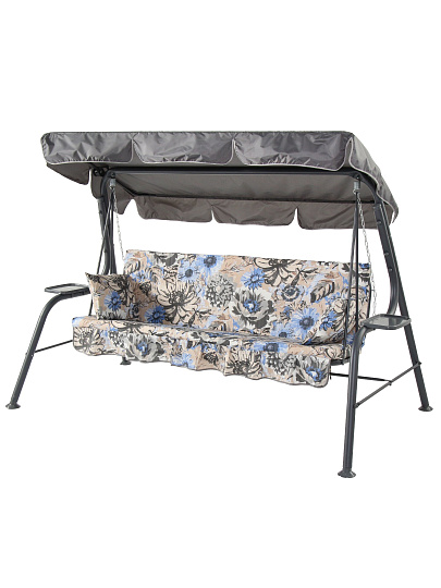 Качели садовые 3-местные, 231х126х147.8 см, 210 кг, Olsa, Ника, подушка, с1803, металл