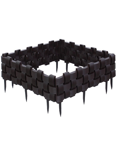 Забор декоративный пластмасса, Мастер сад, Плетенка, 19.5х240 см, коричневый