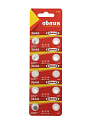 Батарейка Облик, LR621 (364A, G01), Alkaline, щелочная, 1.5 В, блистер, 10 шт - фото 2
