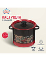 Кастрюля эмалированная сталь, 5.5 л, крышка сталь, цилиндрическая, Сибирские товары, С1617.38, в ассортименте
