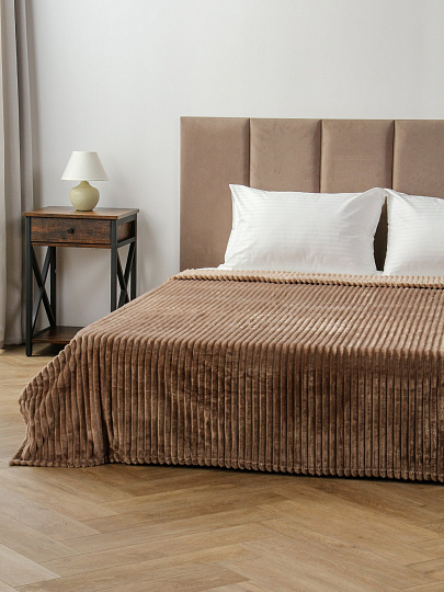 Плед 200х240 см, микрофибра, 100%пэ, 280г, Silvano, Неаполь, мокко