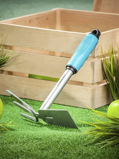 Мотыжка комбинированная, сталь, 80 х 280 мм, черенок пластиковый, Grandy, Connect