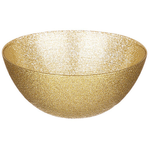 Салатник стекло, круглый, 15 см, Miracle Gold Shiny, Akcam, 339-386