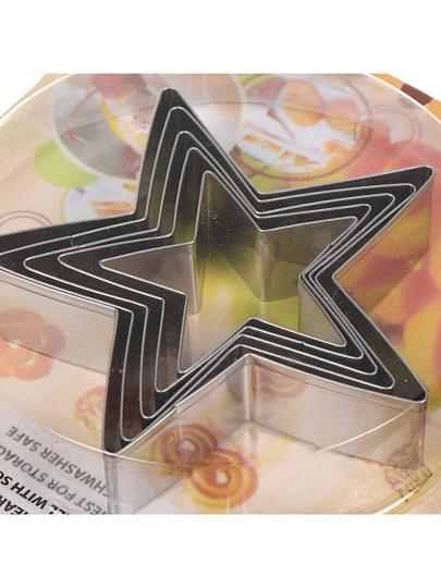 Форма для печенья сталь, 5 шт, фигурная, Звезда, Y4-5677