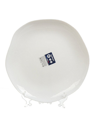 Тарелка обеденная, стеклокерамика, 26 см, фигурная, Galeo White, Luminarc, V9409