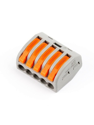 Клемма монтажная, 5 отверстий, с рычагами, Smartbuy, SBE-cwcc-5