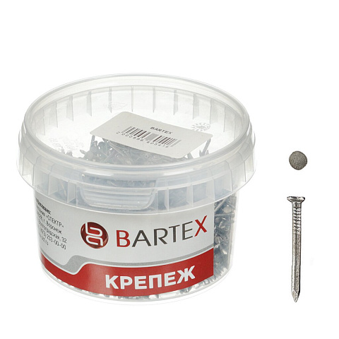 Гвоздь строительный, диаметр 1.4х20 мм, 0.3 кг, в банке, Bartex
