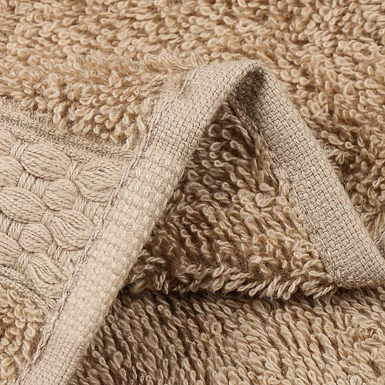 Полотенце банное 50х90 см, 100% хлопок, 500 г/м2, Dante Beige, TAC, бежевое, 1717, Турция
