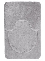 Набор ковриков для ванной и туалета, 3 шт, 0.5х0.8, 0.5х0.4, 0.4х0.45 м, полиэстер, графит, Silvano, Мона, Y4-11498, без рисунка - фото 3