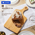 Доска разделочная бамбук, 40х20х1.2 см, с ручкой, Daniks, Бамбук, H-1781M - фото 12