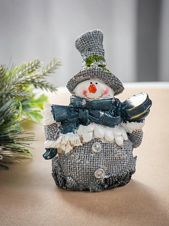 Фигурка декоративная полистоун, Снеговичок, 9х6х13 см, в ассортименте, A020261